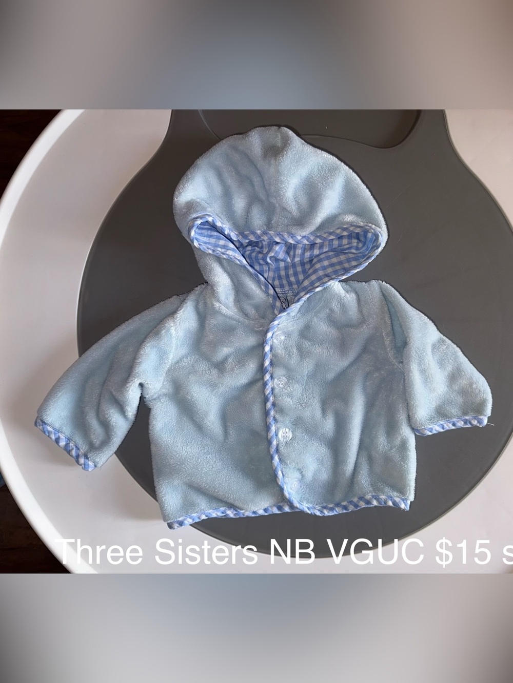 Three Sisters Baby Blue Hooded Jacket